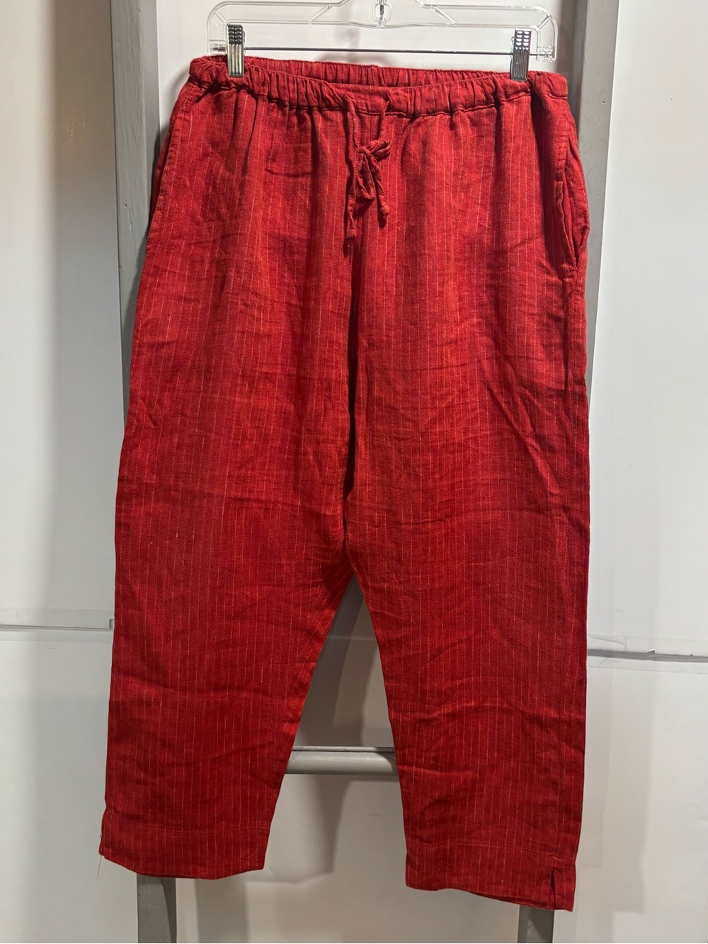 SOST Sz 2 (M) linen pants, casual, costal, lightweight, 90s, artsy, global, boho